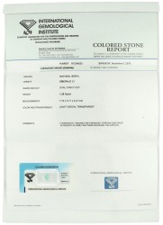 No reserve - Lot van vijf gecertificeerde natuurlijke smaragden tussen de 1.23 en 1.36 ct.