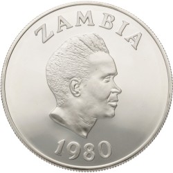 No reserve - Zambia. 10 Kwacha - Year of the Child. 1980.