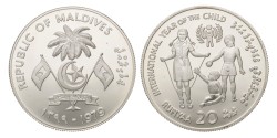 No reserve - Maldives. 20 Rufiyaa - Year of the Child. 1979.