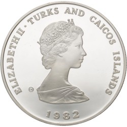 No reserve - Turks and Caicos islands. Elizabeth II. 10 Crowns - Year of the Child. 1982.