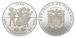 Panama. 10 Balboas - Year of the Child. 1982. PF 67 ULTRA CAMEO.