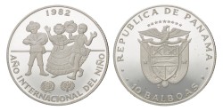 No reserve - Panama. 10 Balboas - Year of the Child. 1982.