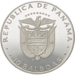 No reserve - Panama. 10 Balboas - Year of the Child. 1982.