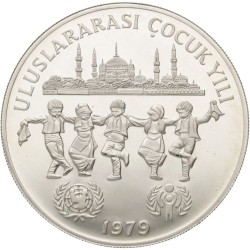 No reserve - Turkey. 500 Lira - Year of the Child. 1979.