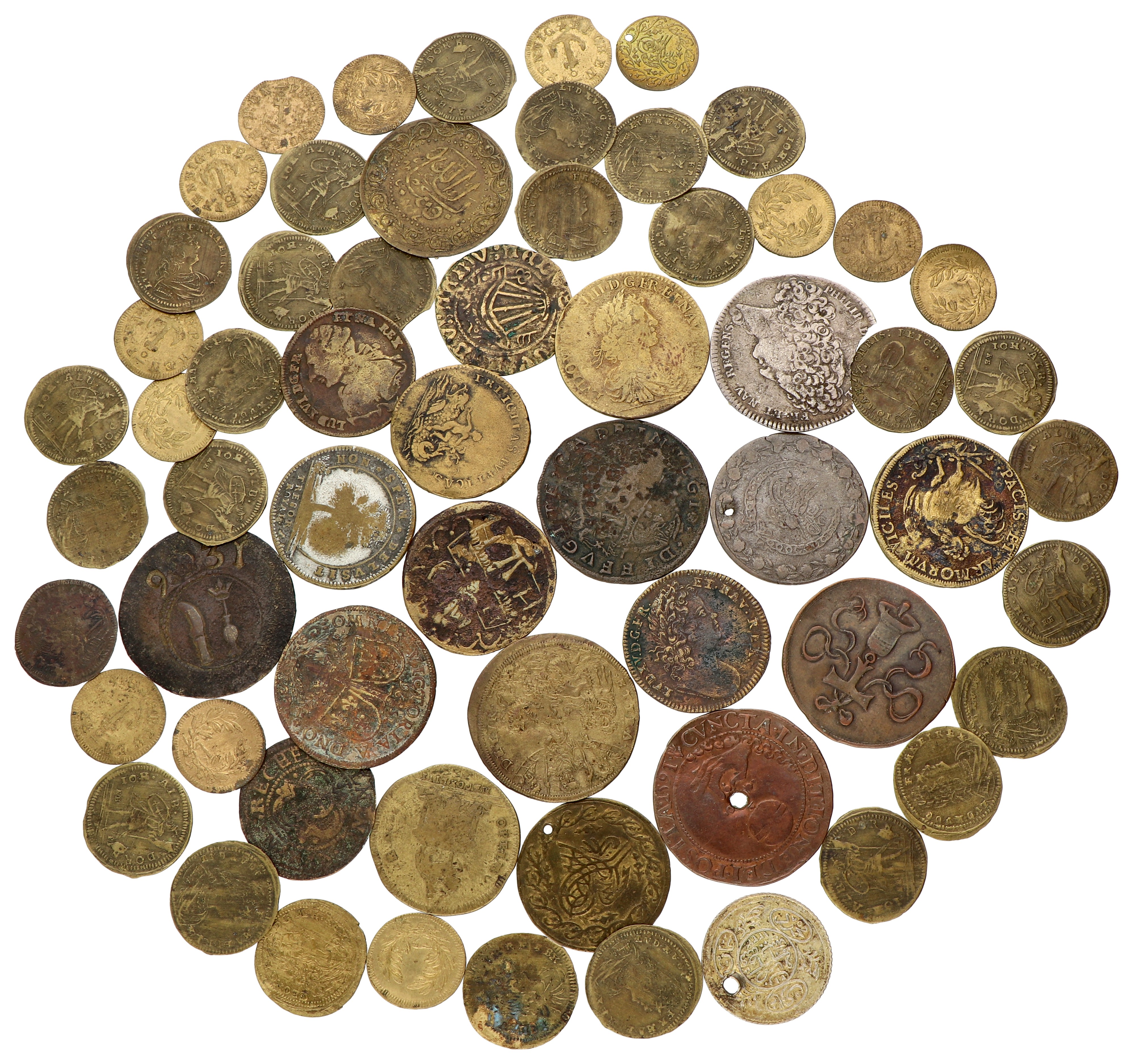 No reserve - Europe. Lot (72) Jetons.