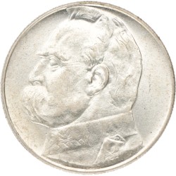 No reserve - Poland. 10 Złotych - Józef Piłsudski. 1936.