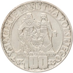 No reserve - Poland. 100 Złotych - Polish Millennium. 1966 MW.