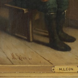 M. Léon, Belgische School, 19e eeuw. Voortijdig afscheid.