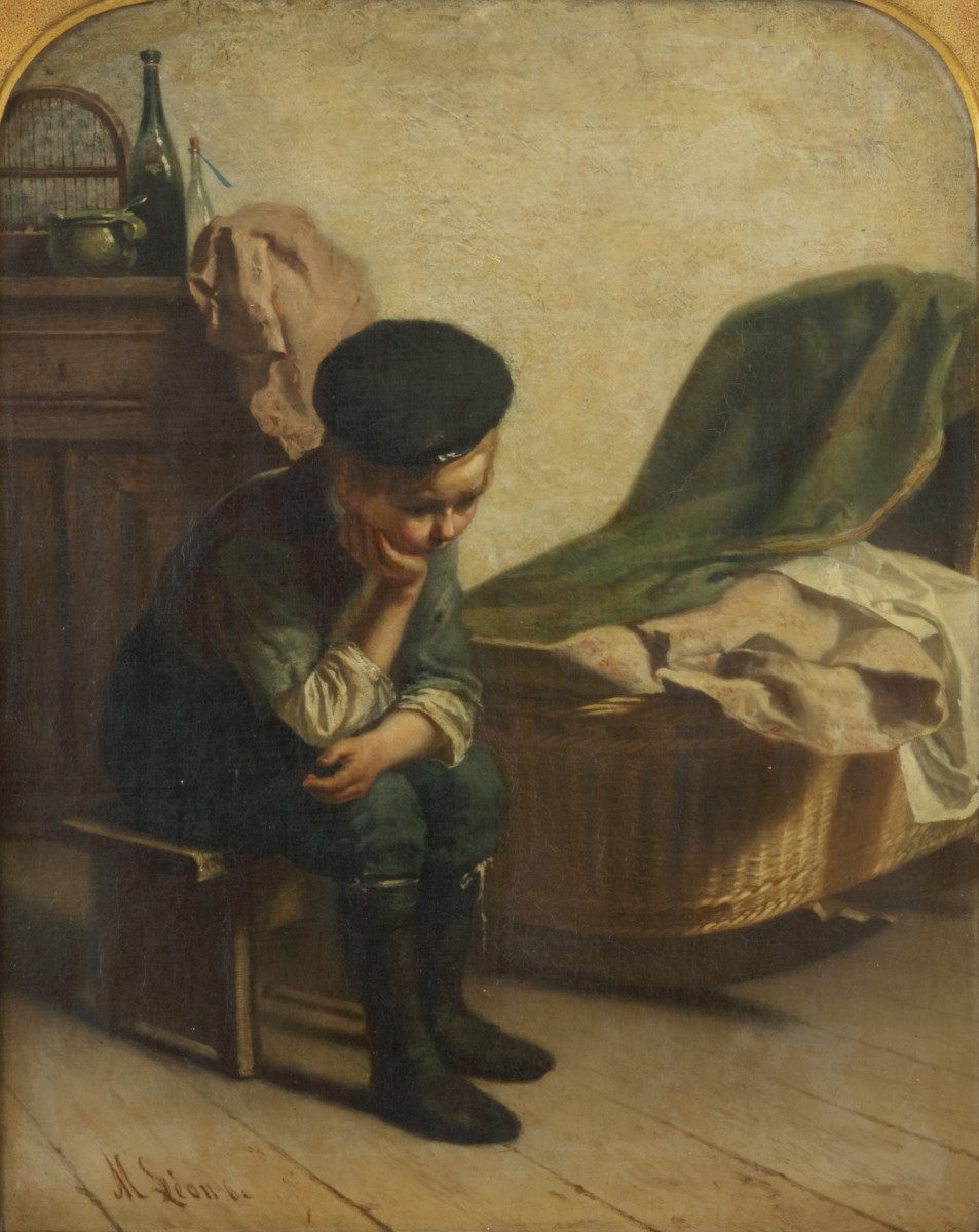 M. Léon, Belgische School, 19e eeuw. Voortijdig afscheid.