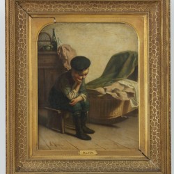 M. Léon, Belgische School, 19e eeuw. Voortijdig afscheid.