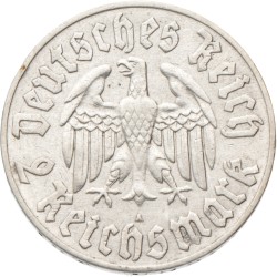 No reserve - Germany. Third Reich. 2 Mark - Martin Luther. 1933 A.