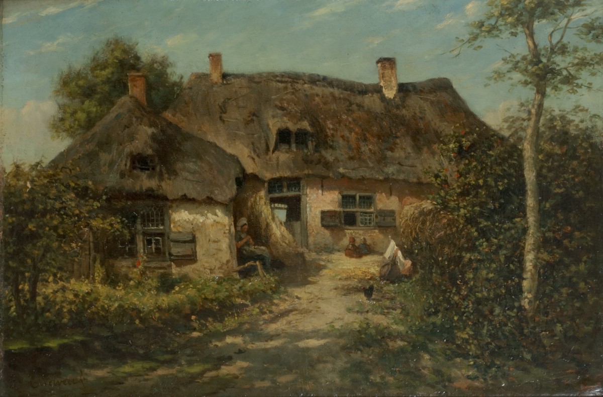 Hollandse School, 19e eeuw, Een boerenerfje.