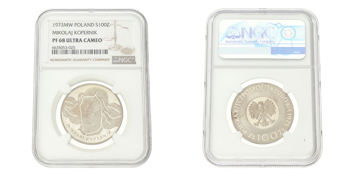 No reserve - Poland. 100 Złotych - Mikolaj Kopernik. 1973MW.