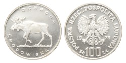 No reserve - Poland. 100 Złotych - Environmental Protection, Moose. 1978.