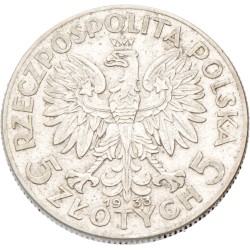 No reserve - Poland. 5 Złotych - Polonia. 1933.