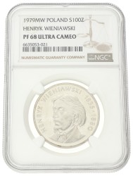 No reserve - Poland. 100 Złotych - Henryk Wieniawski. 1979.