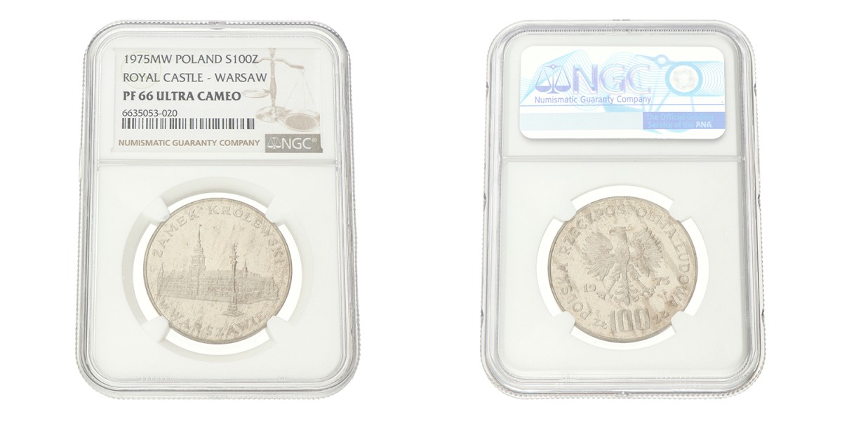 No reserve - Poland. 100 Złotych - Royal Castle in Warsaw. 1975 MW.