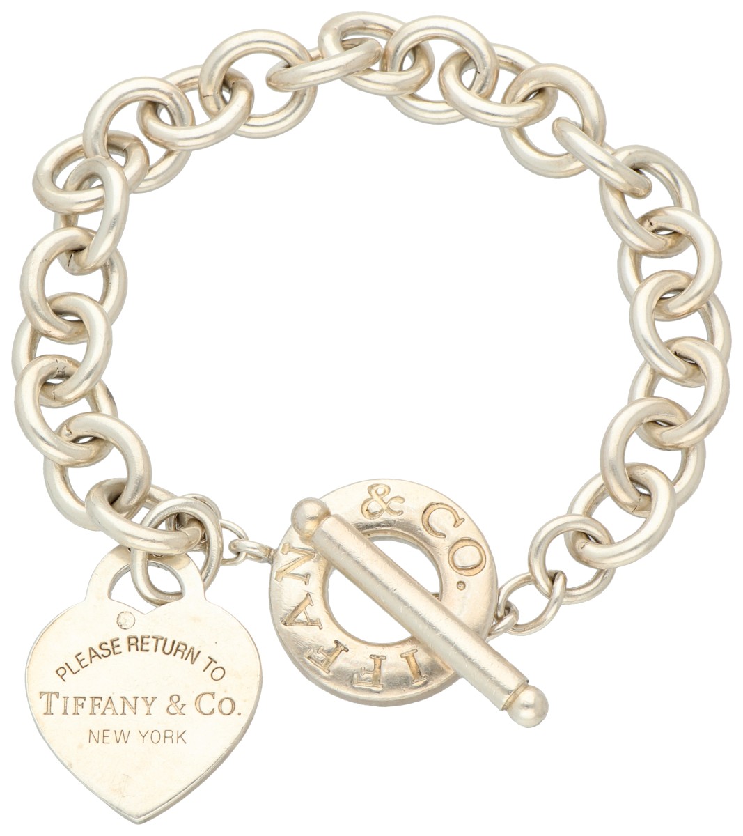 No reserve - Tiffany & Co. sterling zilveren 'Return to Tiffany' jasseronschakel armband.