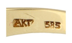 No reserve - Riitta 14K geelgouden design ring voor Alpo Tammi Koru.