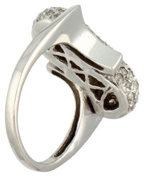 No reserve - 18K White gold ring set with diamond.