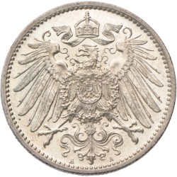 No reserve - Germany. Empire. Wilhelm II. 1 Mark. 1915 A. UNC Details.