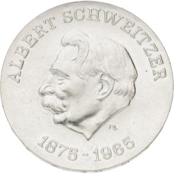 No reserve - Germany. DDR. 10 Mark - Albert Schweitzer. 1975.