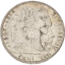 No reserve - Germany. Third Reich. 5 Reichsmark - Paul von Hindenburg. 1935 A.