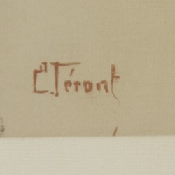 E. Féront, 19e/20e eeuw, Portret van een jongeman, mogelijk zelfportret.