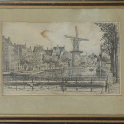 Een kavel bestaande uit (5) etsen en grafisch werk met Rotterdam tot onderwerp.