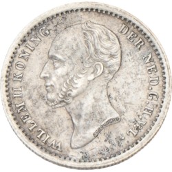 5 Cent. Willem II. 1848 met positiestreep. AU details.