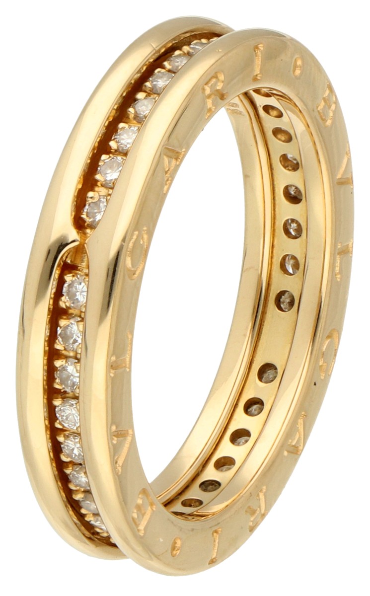 Bvlgari 18K geelgouden B.zero1 ring bezet met ca. 0.36 ct. diamant.