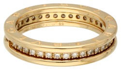 Bvlgari 18K geelgouden B.zero1 ring bezet met ca. 0.36 ct. diamant.