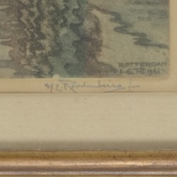 H.E. Roodenburg (Den Haag 1895 - 1987), Kolk te Rotterdam.