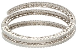 Damiani 18K witgouden bangle armband bezet met ca. 0.55 ct. diamant.