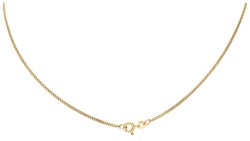 14K Geelgouden vintage collier met hanger bezet met agaat.