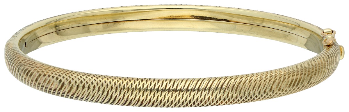 14K geelgouden bangle armband. 