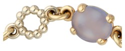 14K Bicolour gouden schakelarmband met chalcedoon.