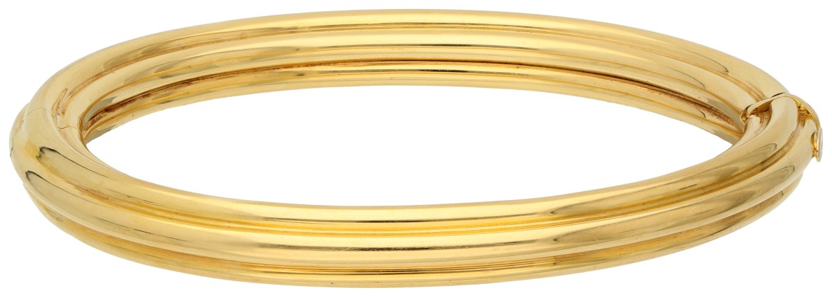 18K Geelgouden bangle armband, Italiaans design.