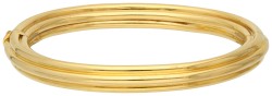 18K Geelgouden bangle armband, Italiaans design.