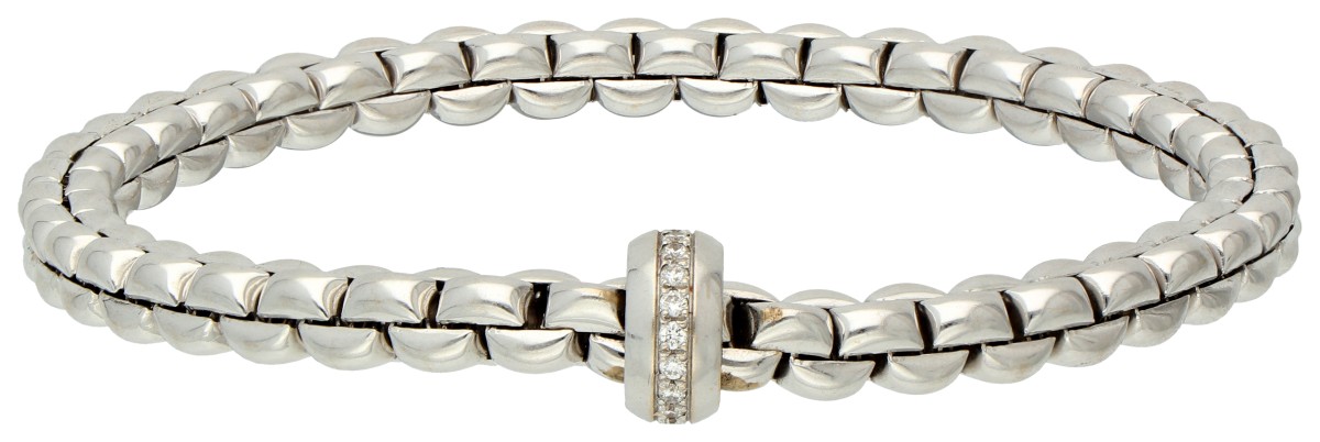 Fope 18K witgouden 'Flex it' armband met diamant.