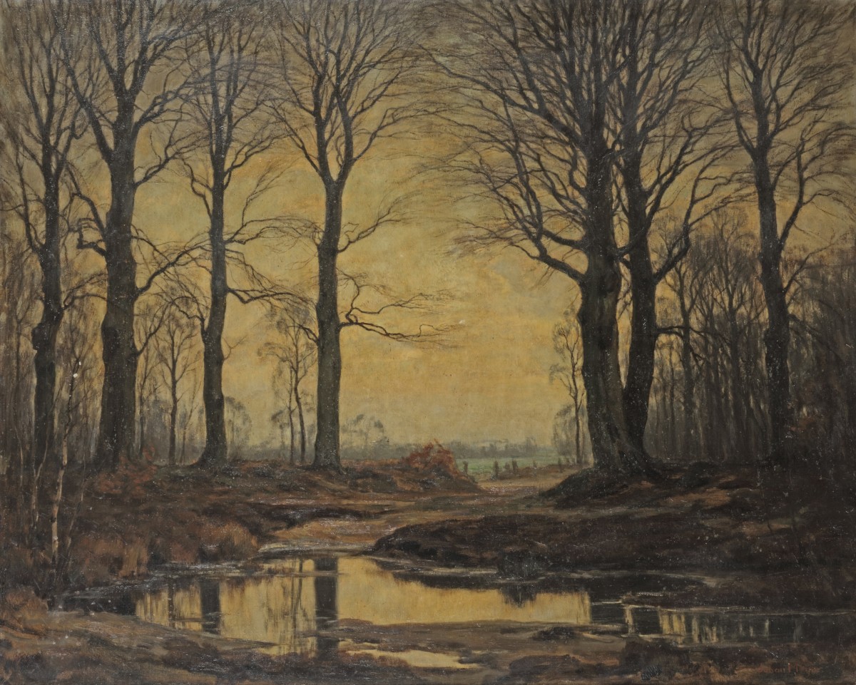 Johan Meijer (Zwolle 1885 - 1970 Laren), Landschap in het Gooi.