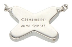 Chaumet 18K witgouden 'Liens' hanger bezet met ca. 0.12 ct. diamant.