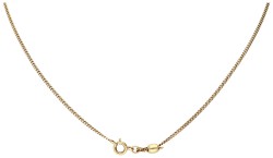 14K Geelgouden vintage collier met hanger bezet met granaat.