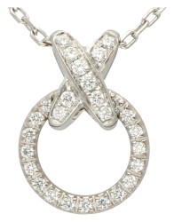 Chaumet 18K witgouden 'Jeux de Liens' collier bezet met diamant.