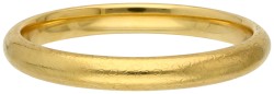 18K Geelgouden vintage bangle armband gedecoreerd met abstract motief.