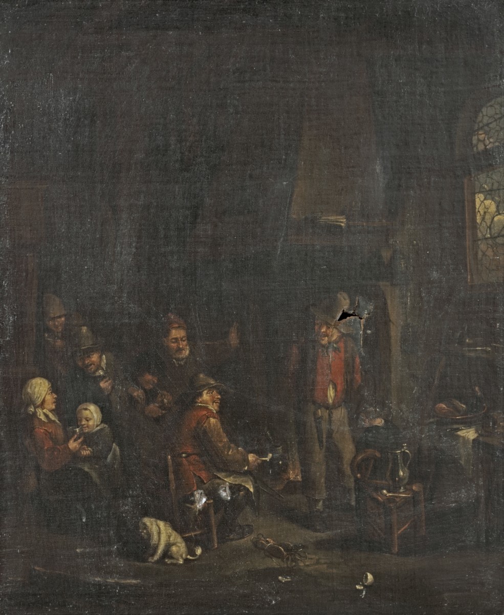 Hollandse School, 19e eeuw. Herbergscene.