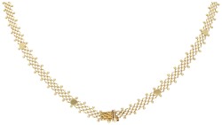  14K Geelgouden collier met Milanese schakel.