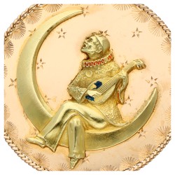 Italiaanse 18K geelgouden hanger met Pierrot.