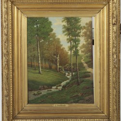 J. Kollisch, 1e kwart 20e eeuw. Beekje in een heuvellandschap.