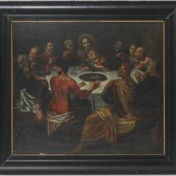 Vlaamse School, ca. 1700, Avondmaalsscene.